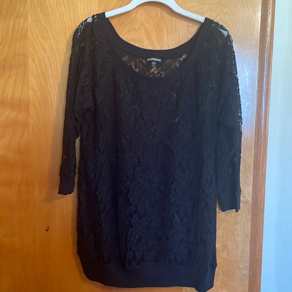 Express 3-4 sleeve lace top